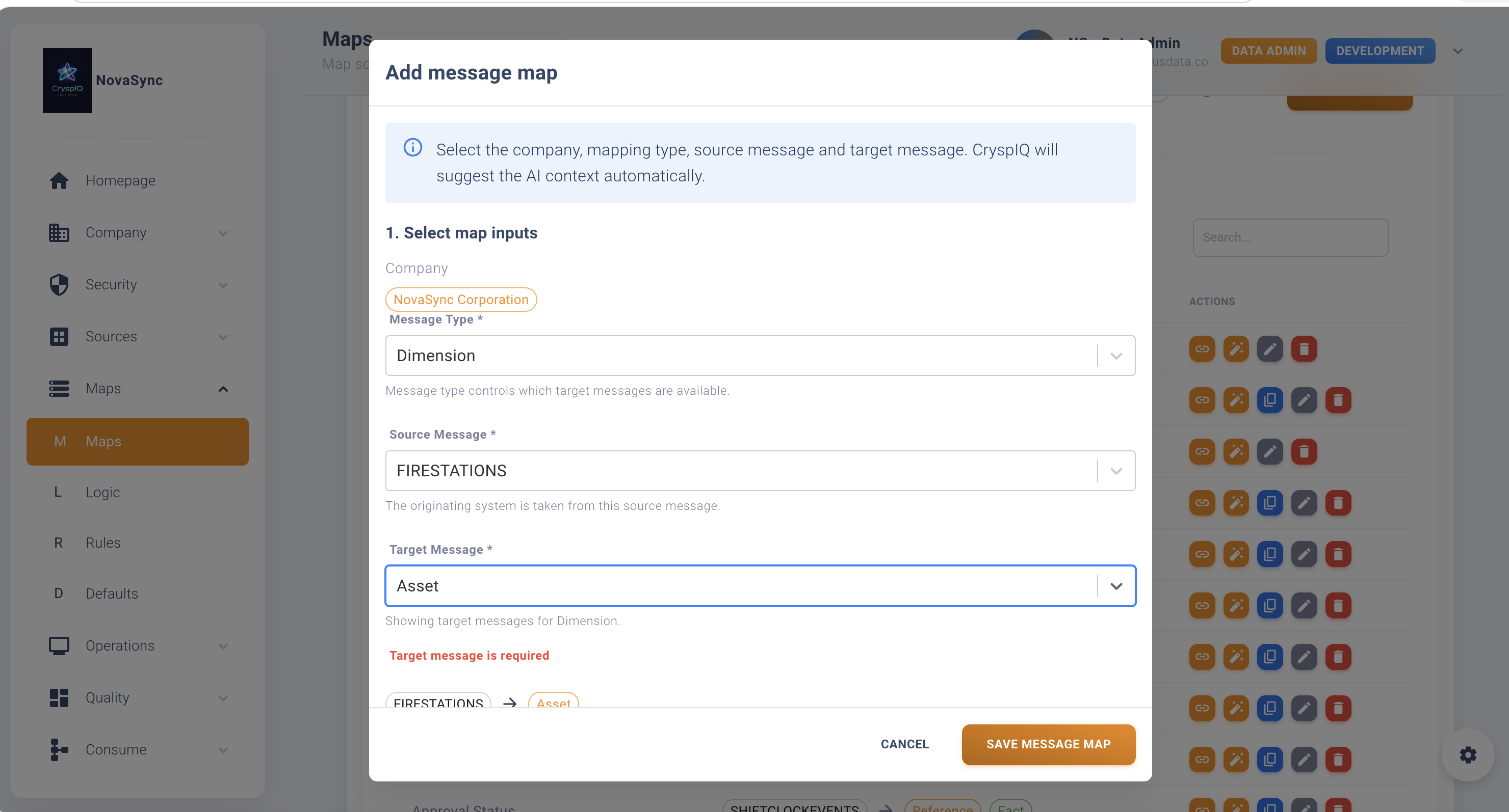 Create Message Map